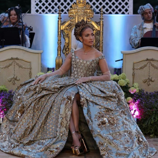 Jennifer Lopez Dazzles in Manish Malhotra's Victorian Gown at Bridgerton-Themed Celebration