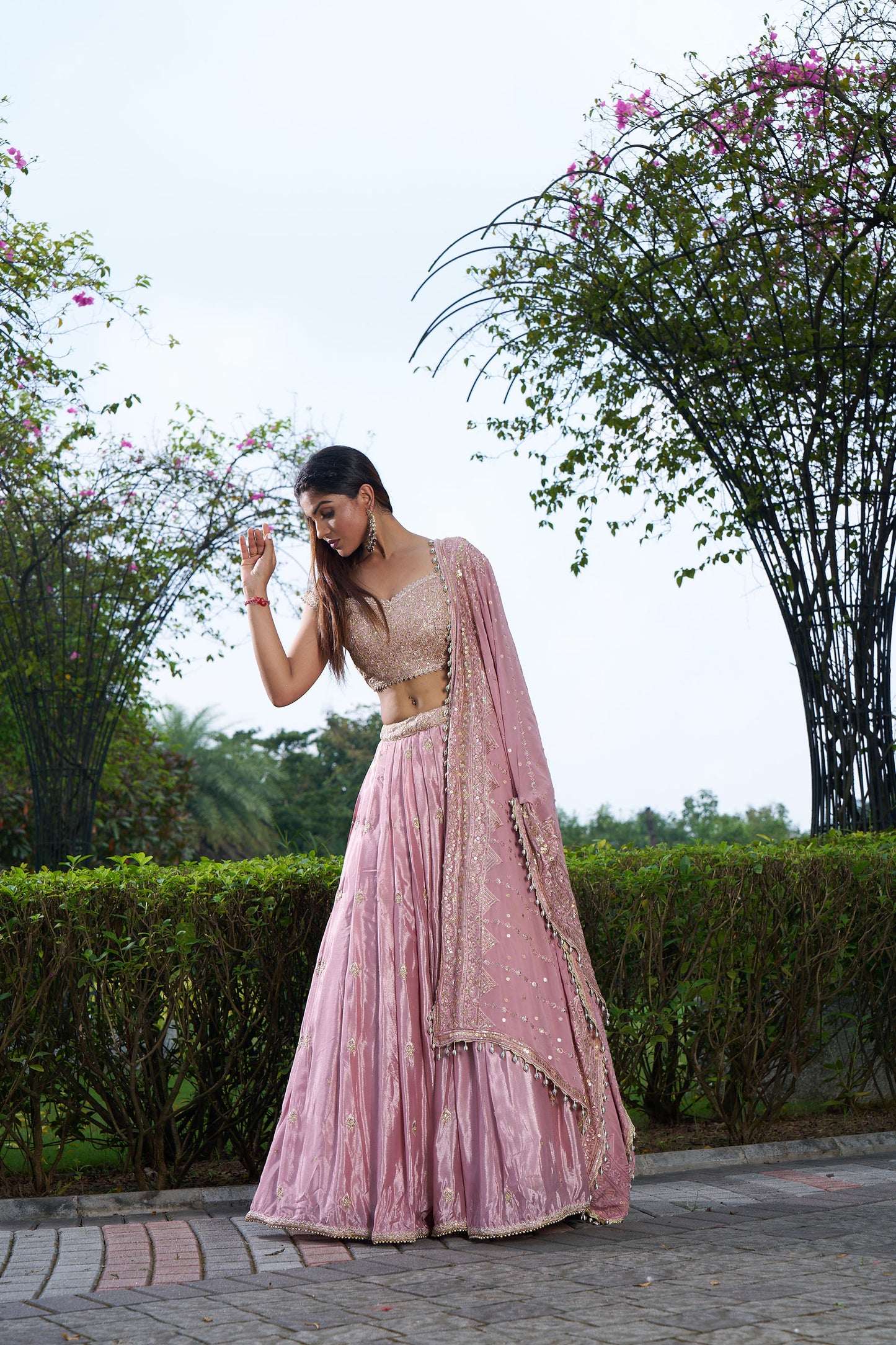 Dusty Pink Eid Lehenga