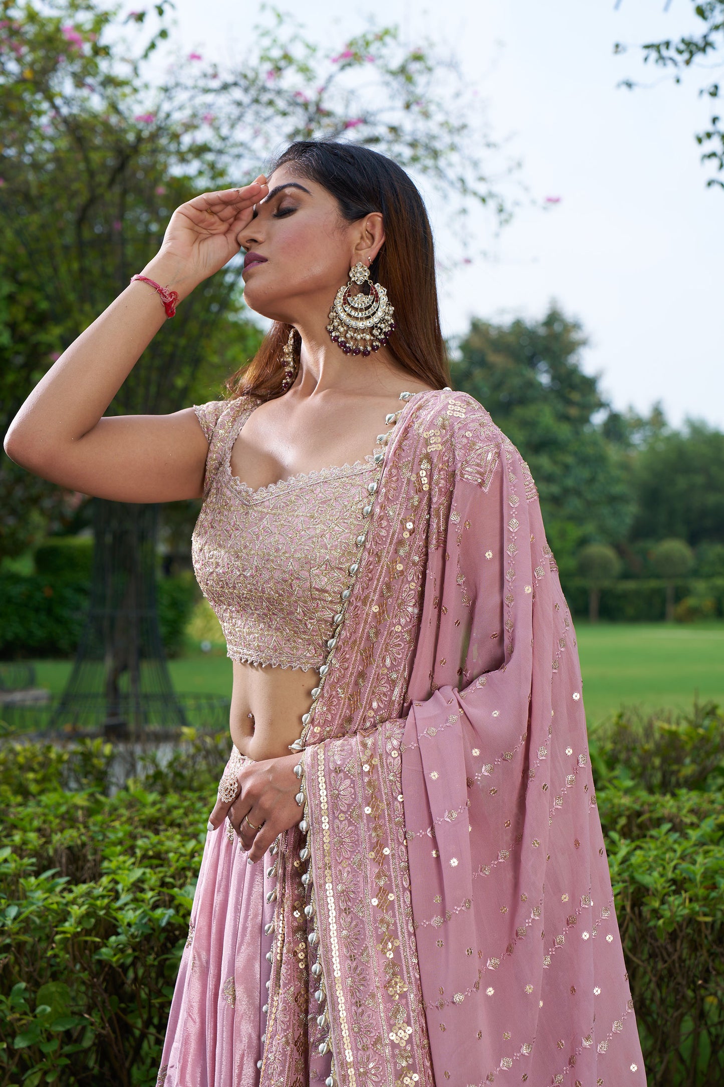 Dusty Pink Eid Lehenga