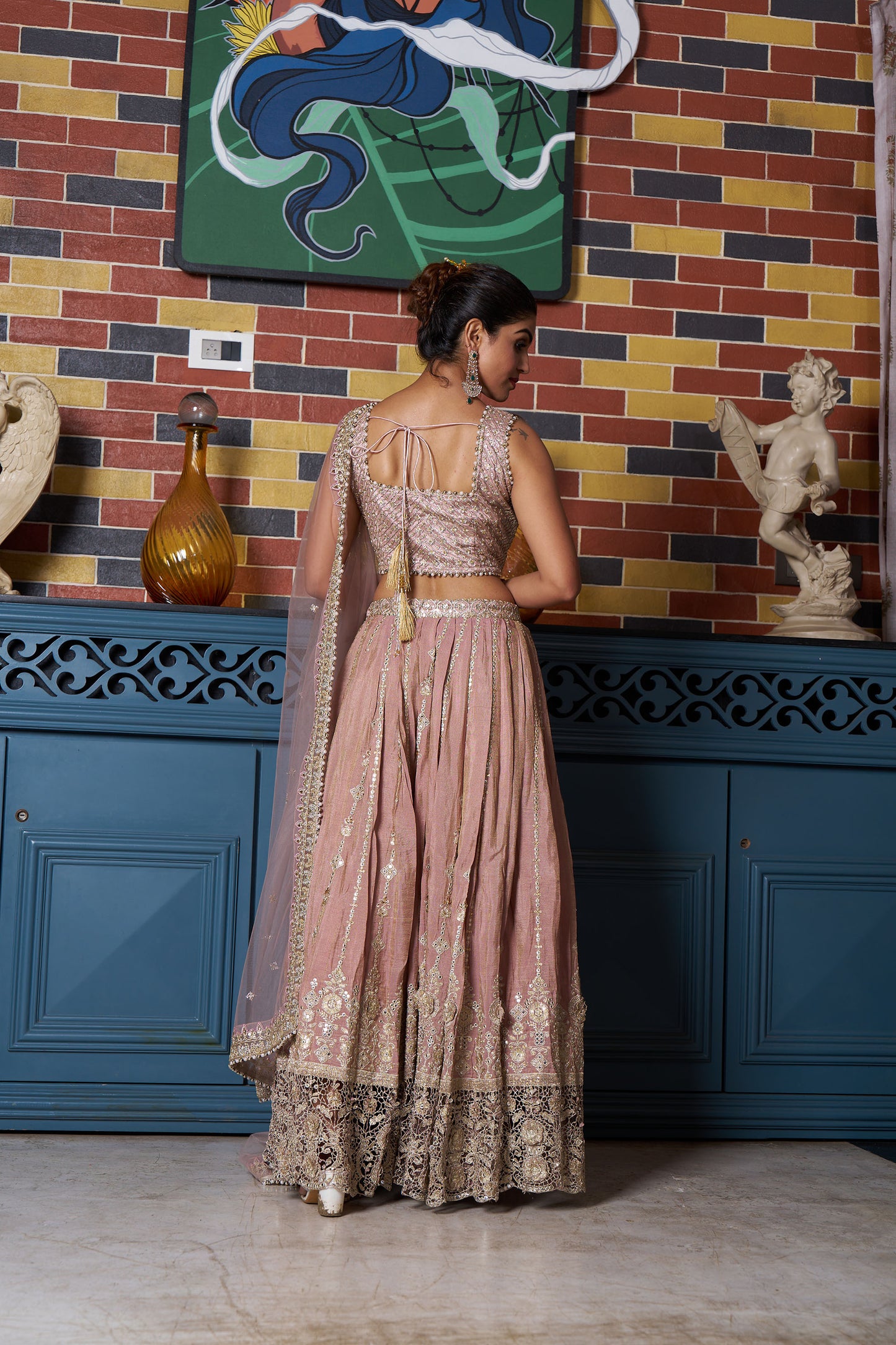 Dusty Pink Eid Sharara Suit