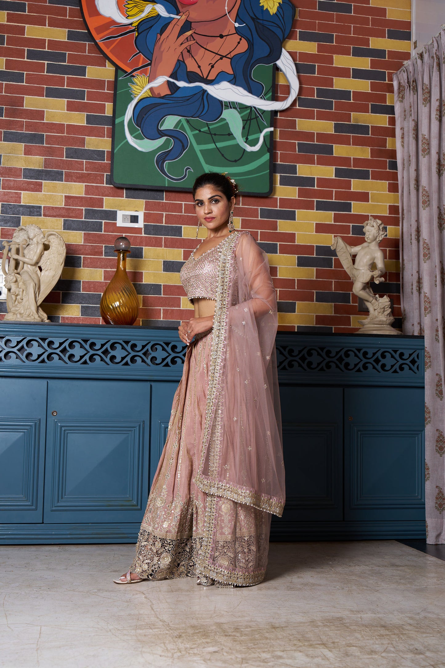 Dusty Pink Eid Sharara Suit