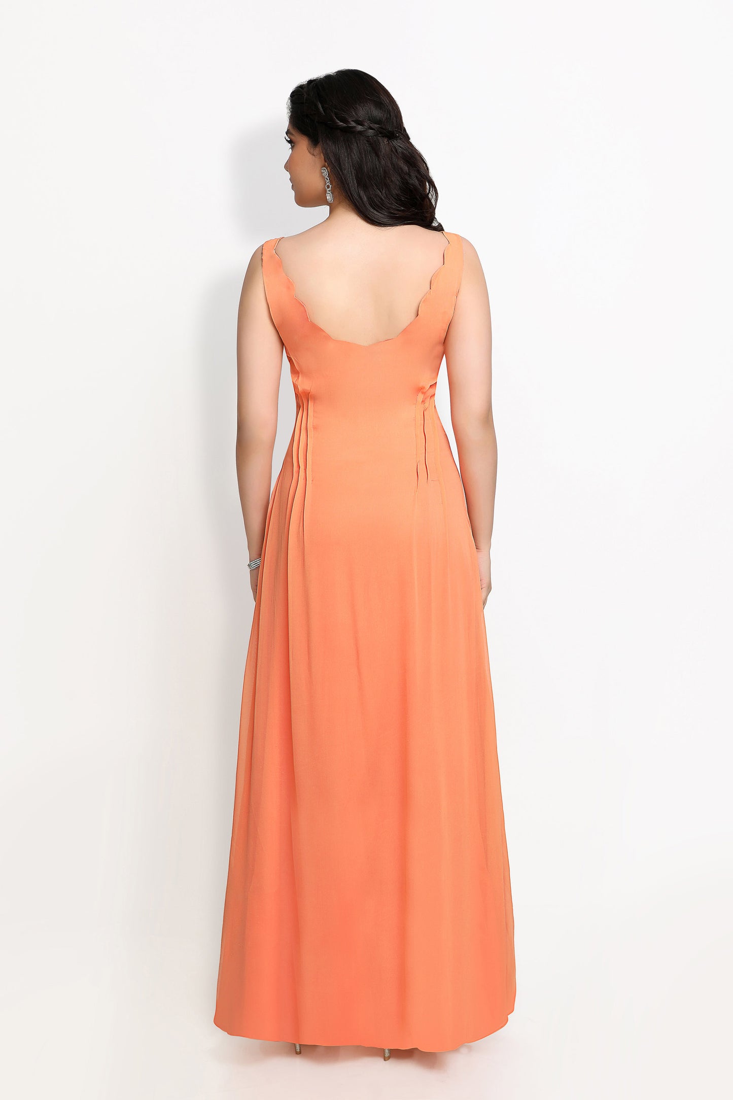 Tulip Designer Gown - Orange