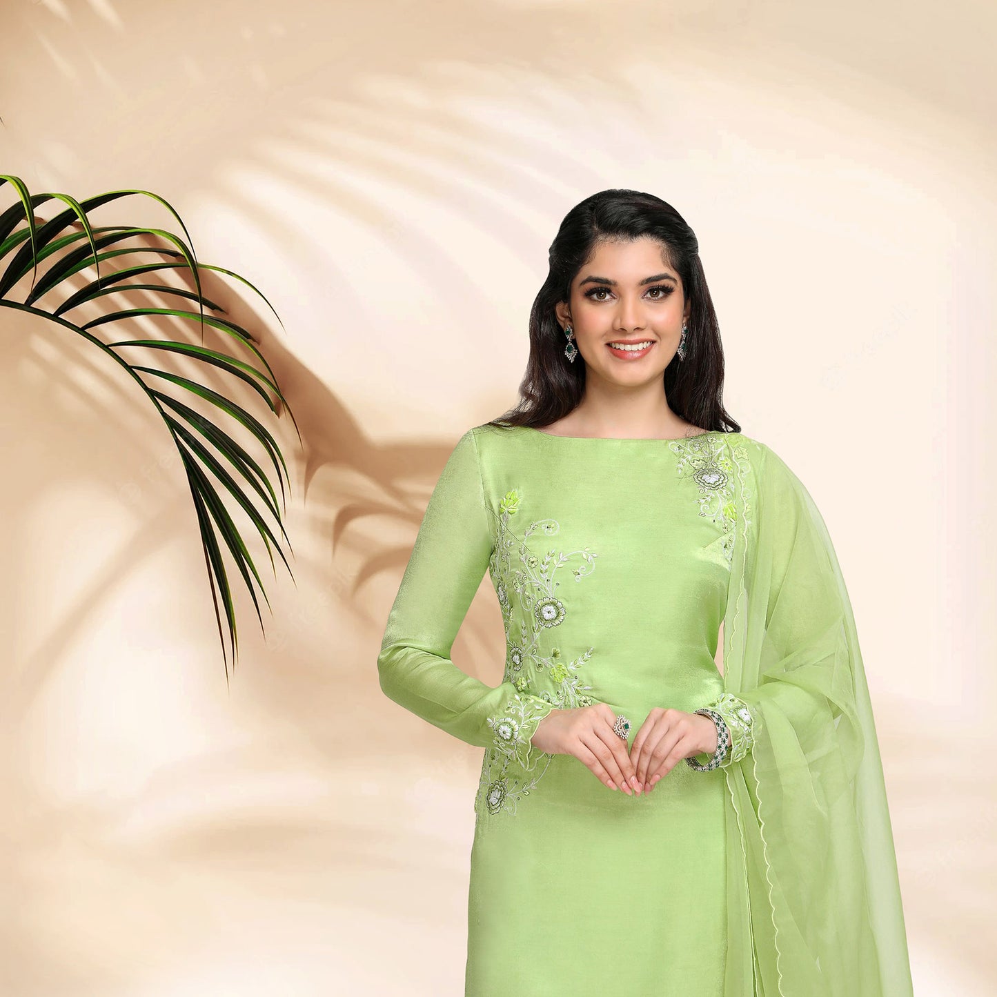 Daylily kurta Set- Green