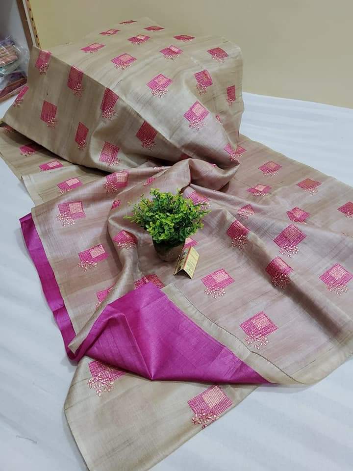 Pure Munga Silk Embroidered Saree Collection By Rank Every Retire