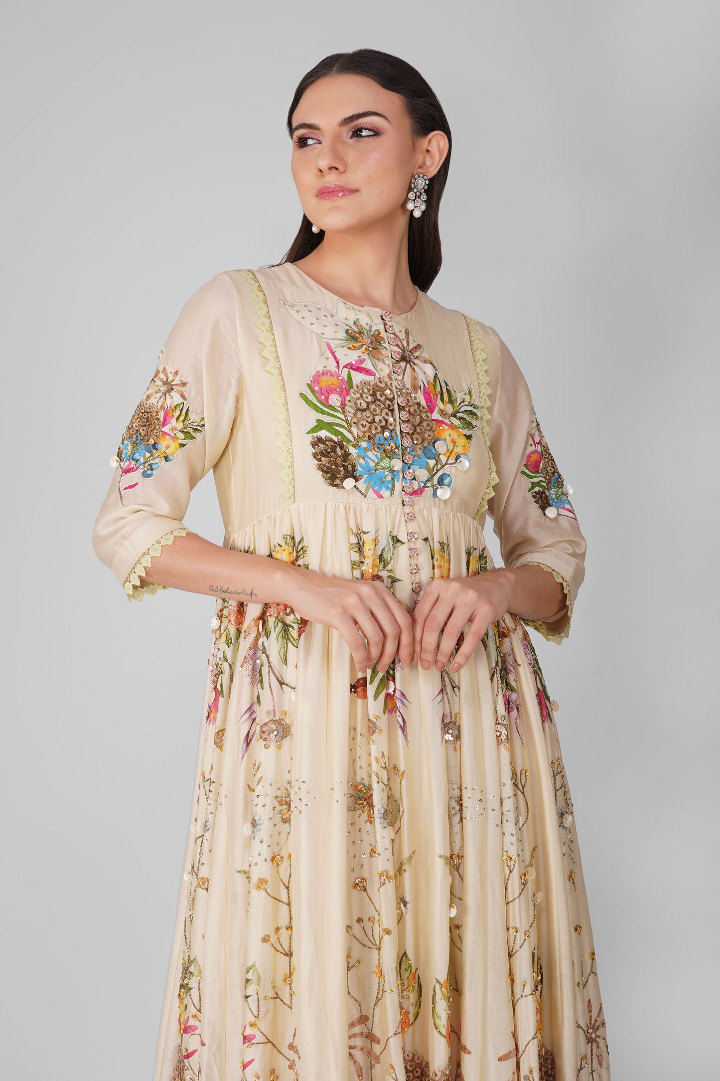 Sky Garden Kora Printed Anarkali Set