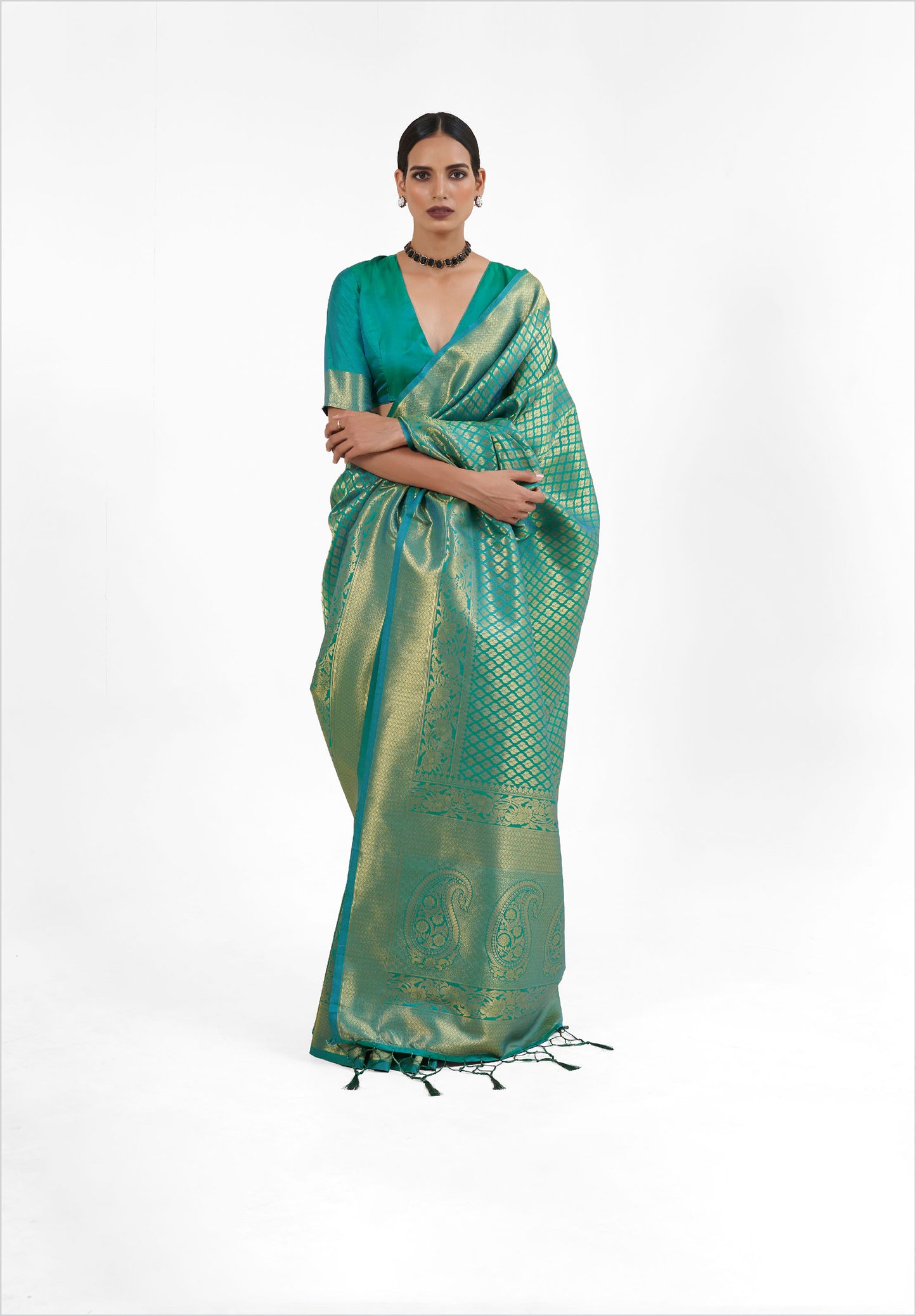 Green Kandini Silk Handloom Saree