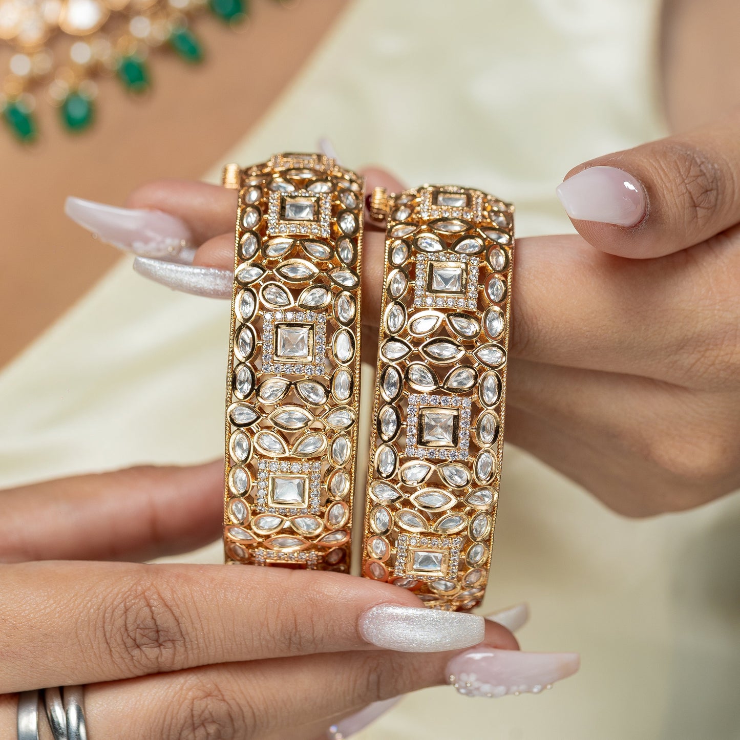 Zevar Club Suchitra Statement Kundan Bangles