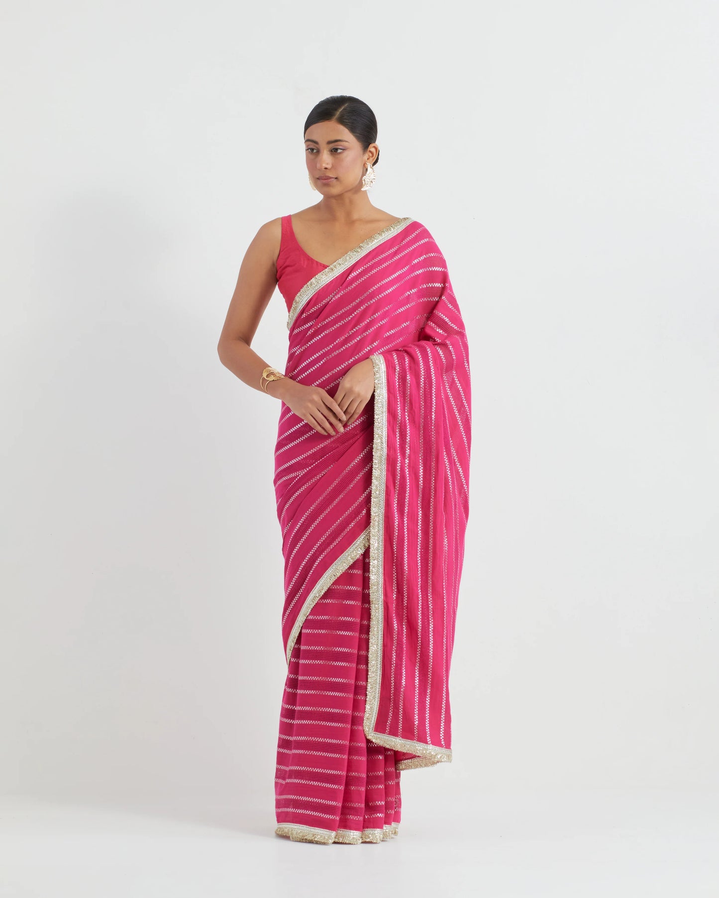 GUL Pink Cotton Saree