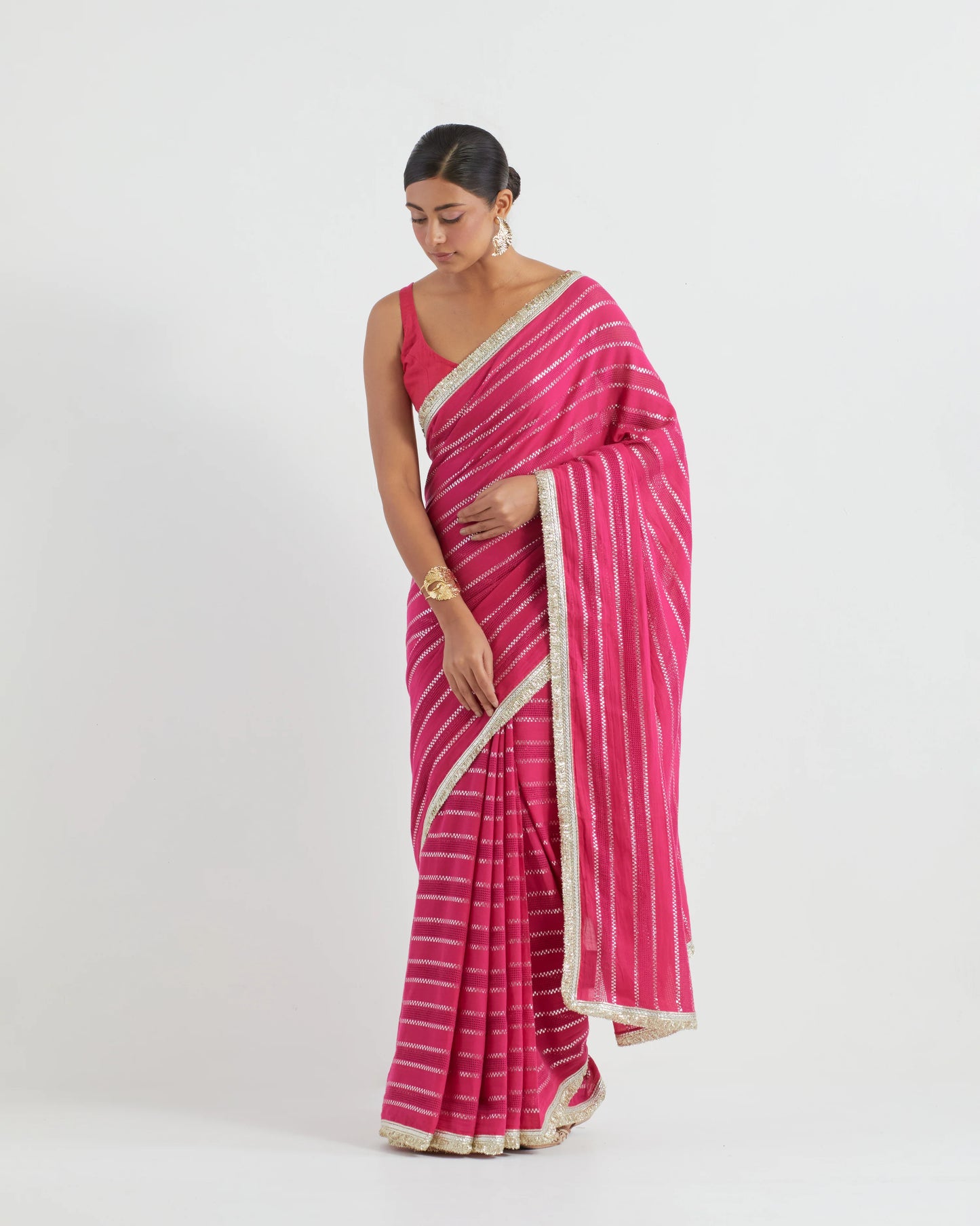 GUL Pink Cotton Saree