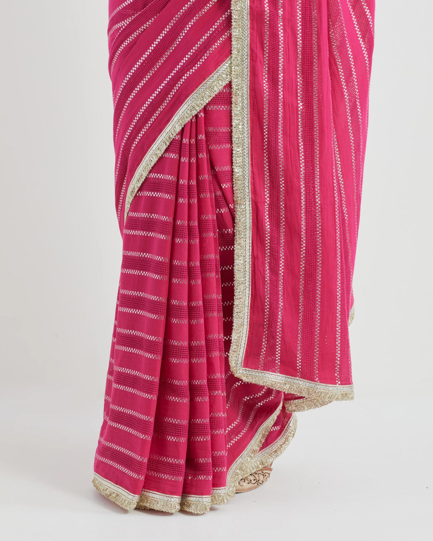 GUL Pink Cotton Saree