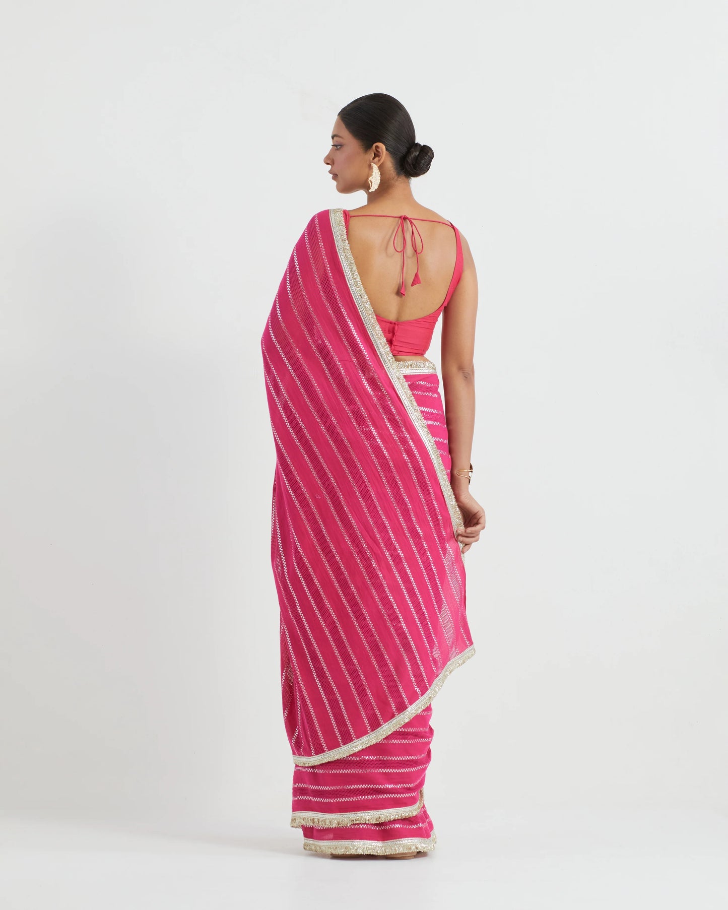 GUL Pink Cotton Saree