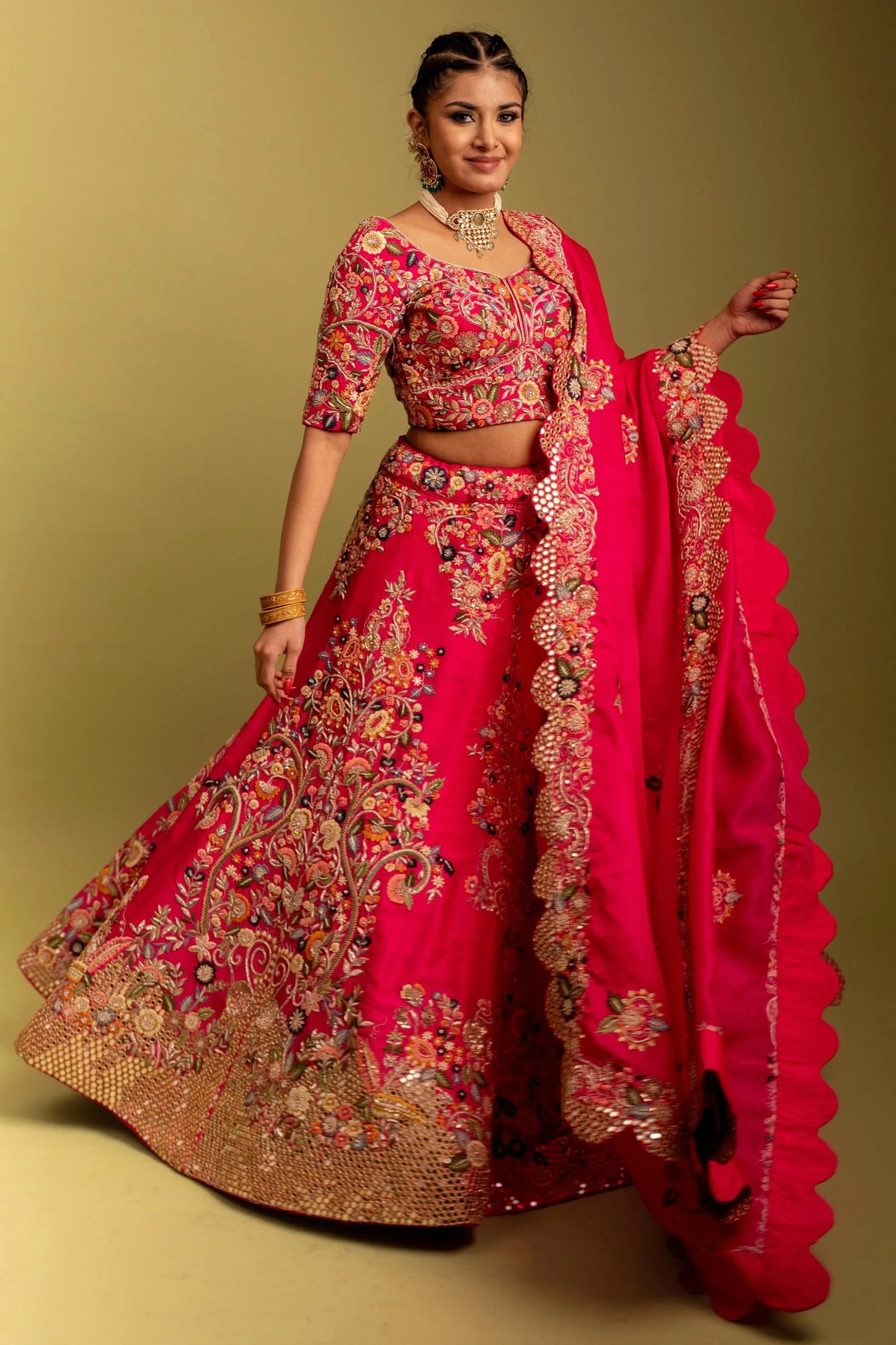 Fun Fuchsia Bridal Lehenga