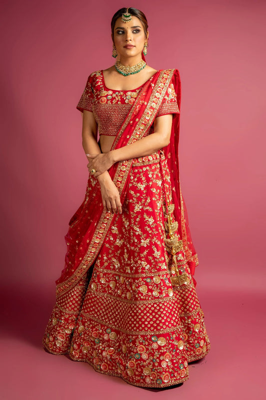 Nayantaara Red Lehenga