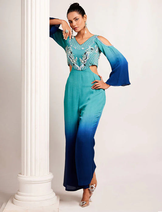 Oceanic symphony jumpsuit