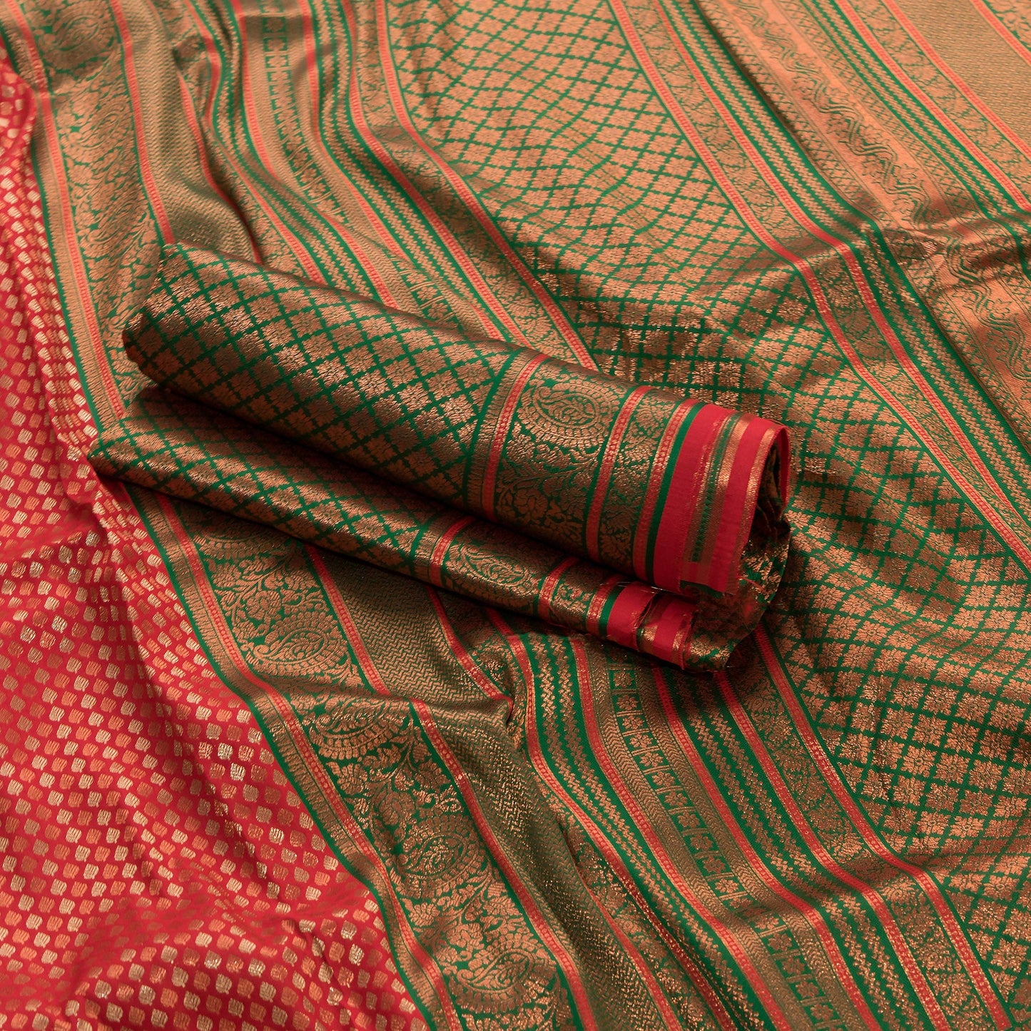 Red Banarasi Glam Saree