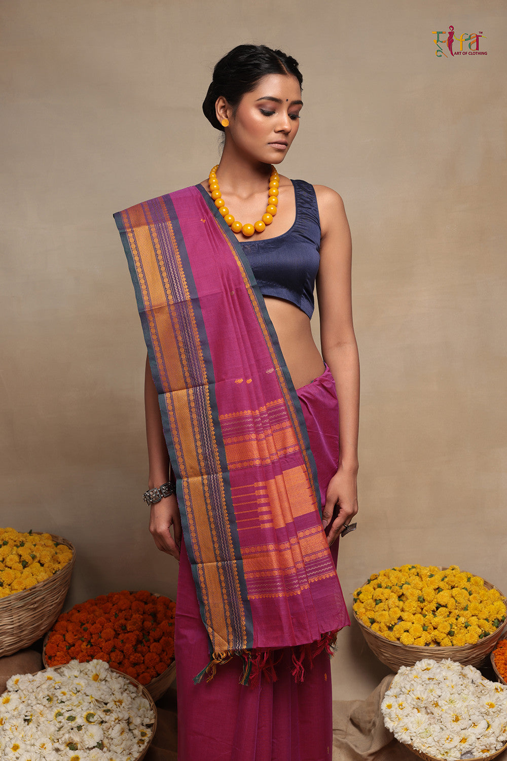 Pink Handloom Kanchi Cotton Saree