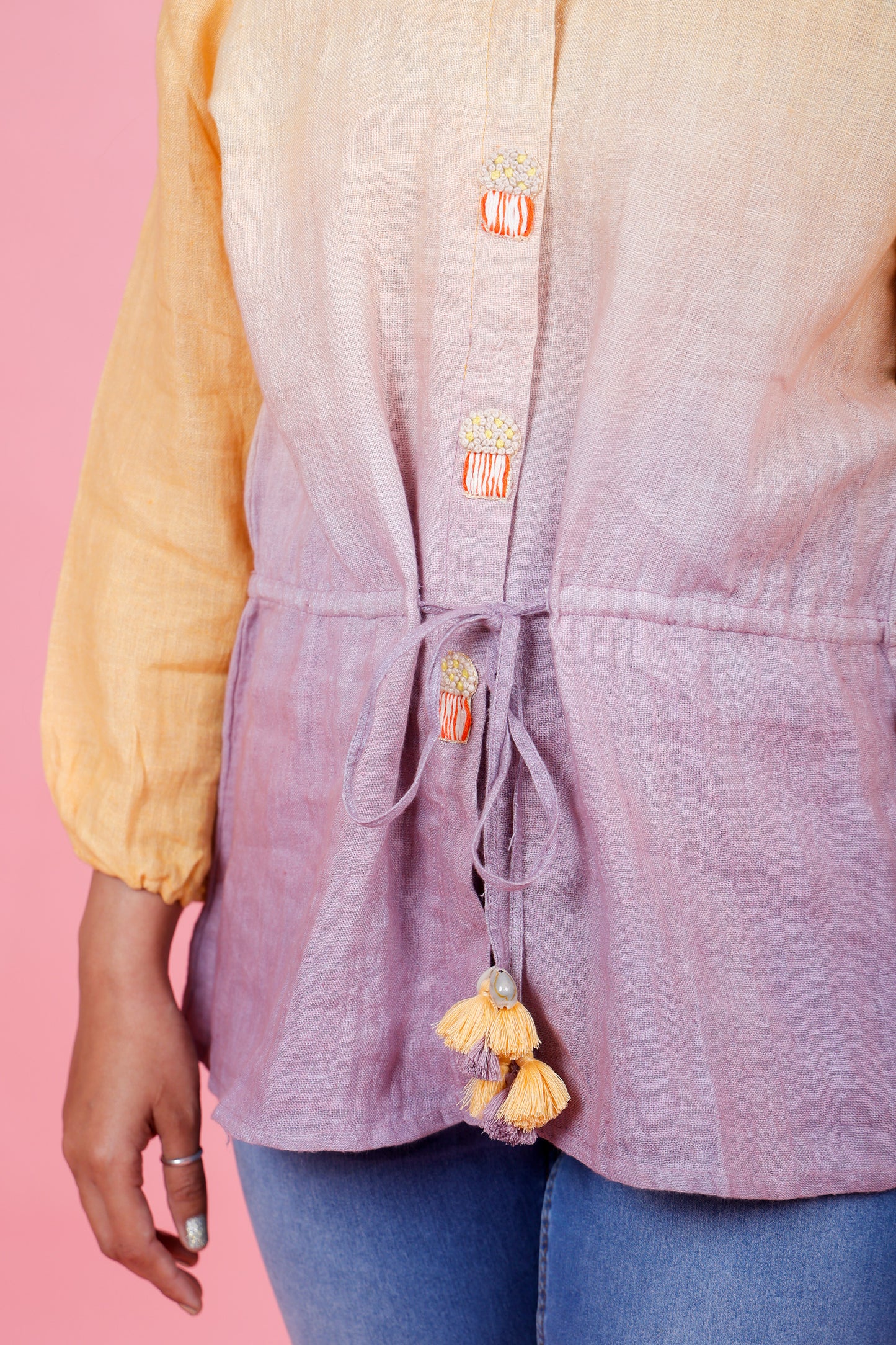 Sunlee Mango to Lilac Shirt - Pinash