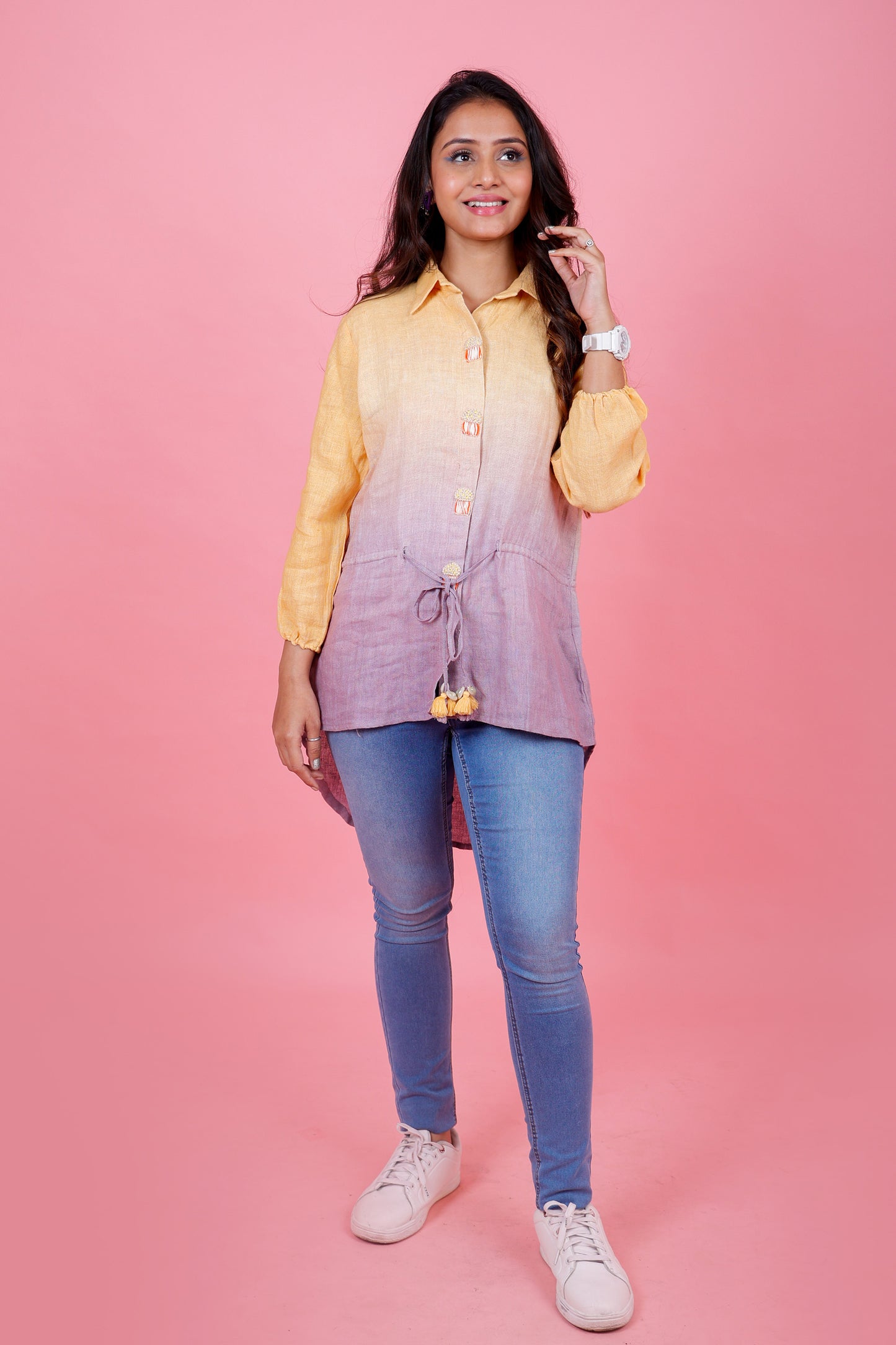 Sunlee Mango to Lilac Shirt - Pinash