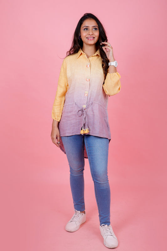 Sunlee Mango to Lilac Shirt - Pinash