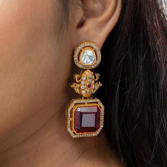 Zevar Club Sabyasachi Inspired Moissanite Turtle Drop Earrings