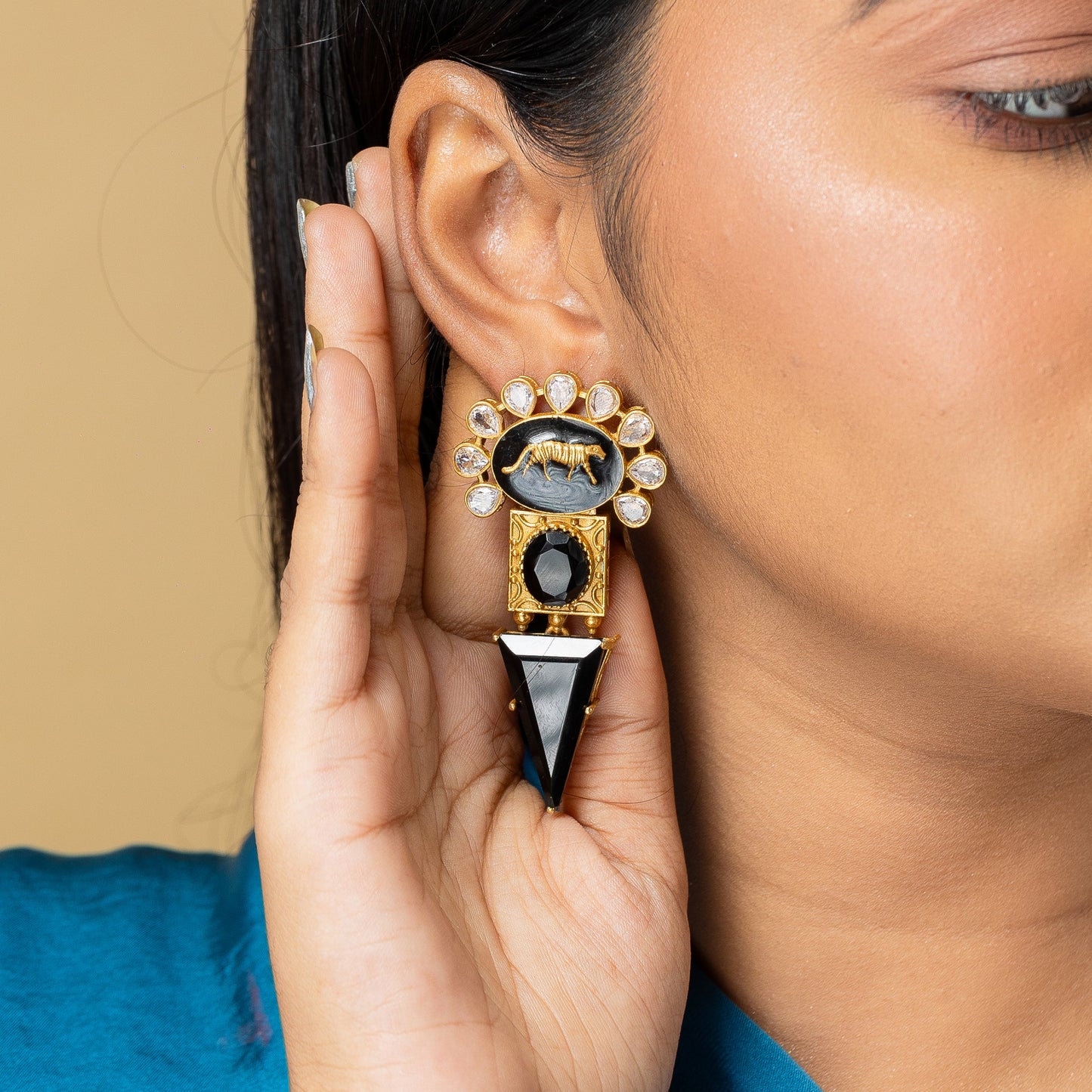 Zevar Club Sabyasachi Inspired Cocktail Drop Earrings