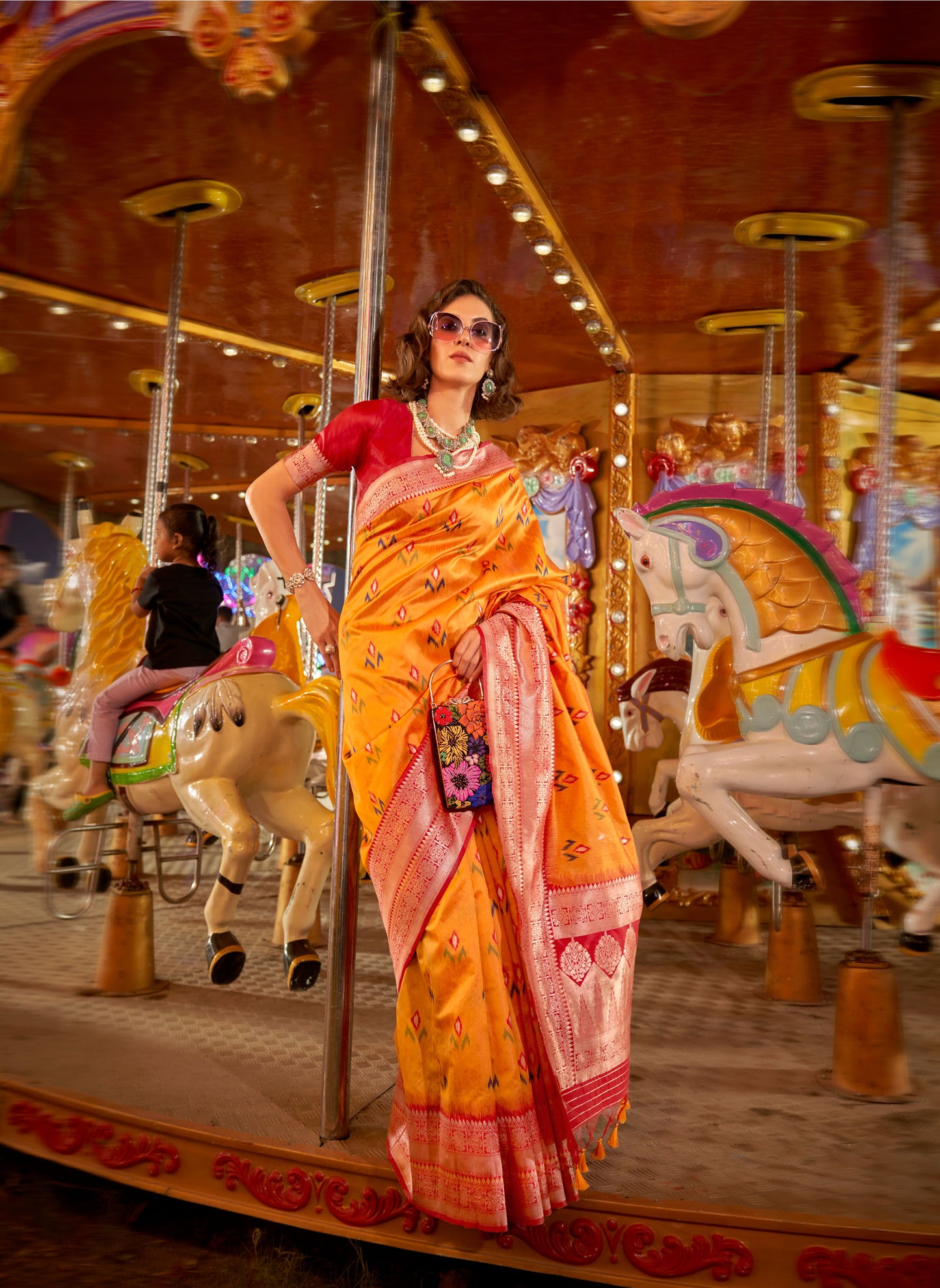 Yellow Kaitra Handloom Silk Saree