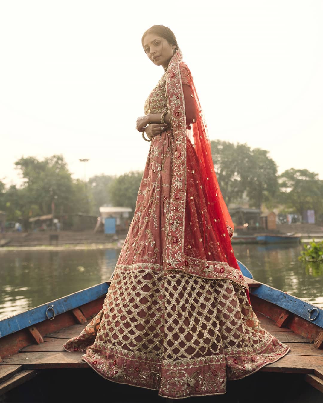 Blush Pink radha Resham lehenga set