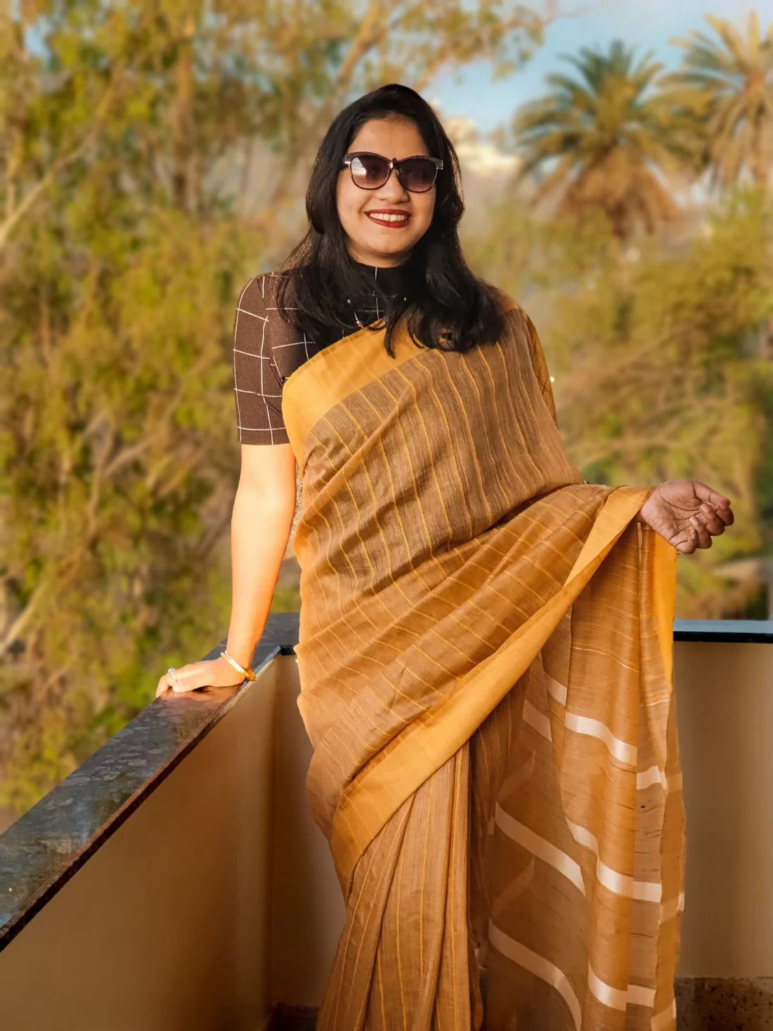 Yellow Hearts Viscose Silk Handloom saree