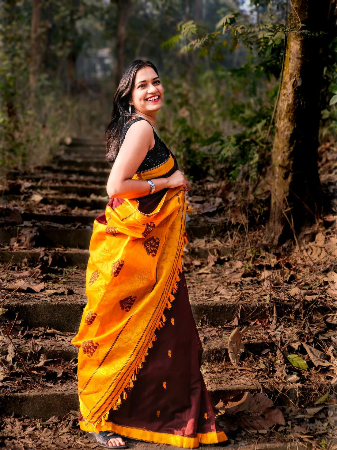 Neerja Maroon Cotton Handloom saree