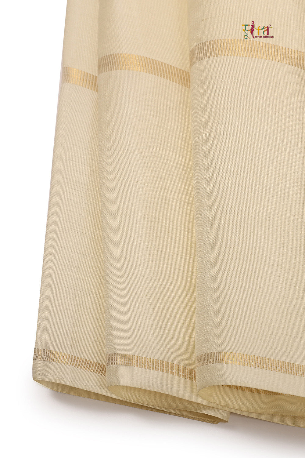 Handloom Cream & Grey Pure Silk Saree With Checks Weave