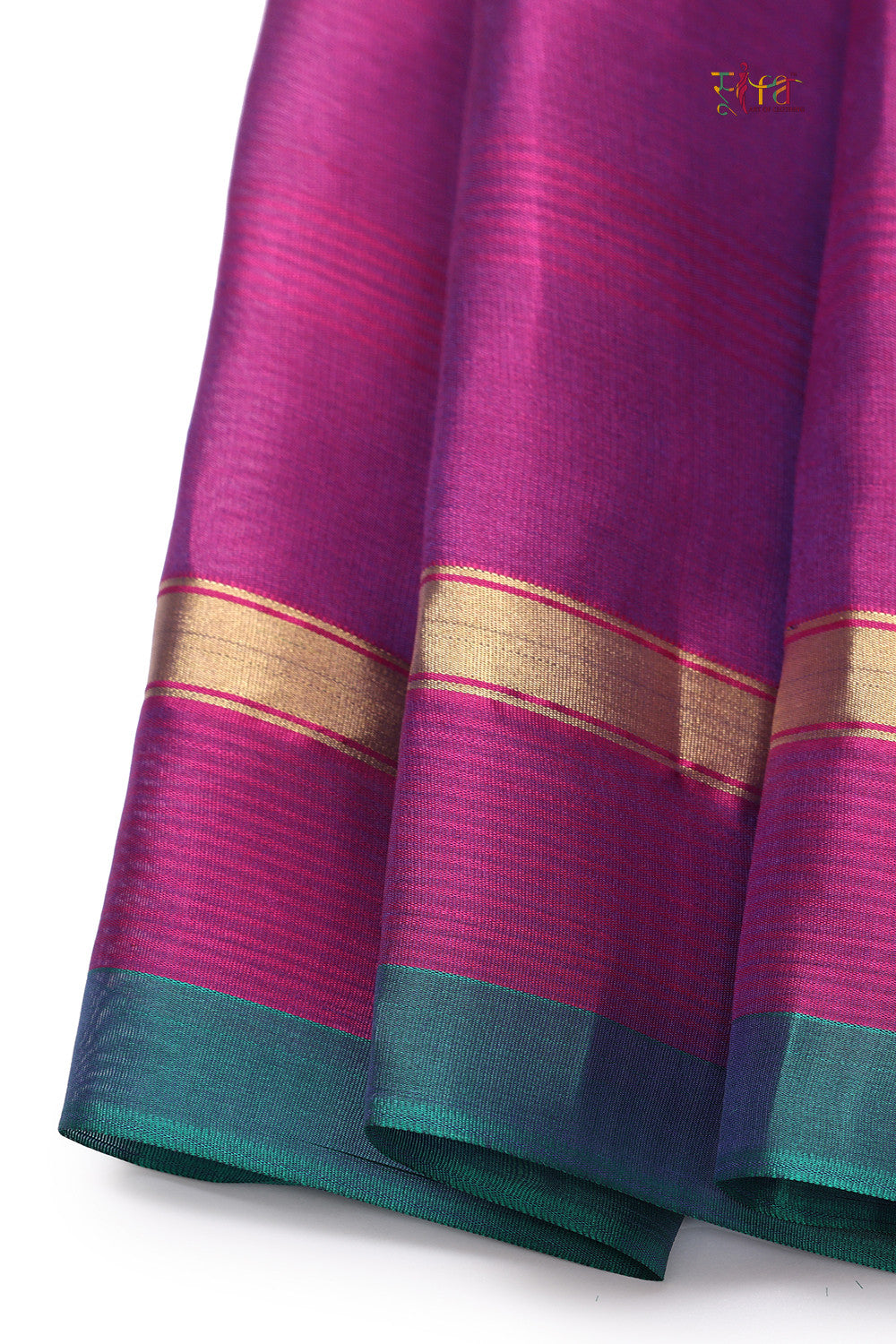 Handloom Navy Blue Pure Silk Kanchi Contemporary Saree