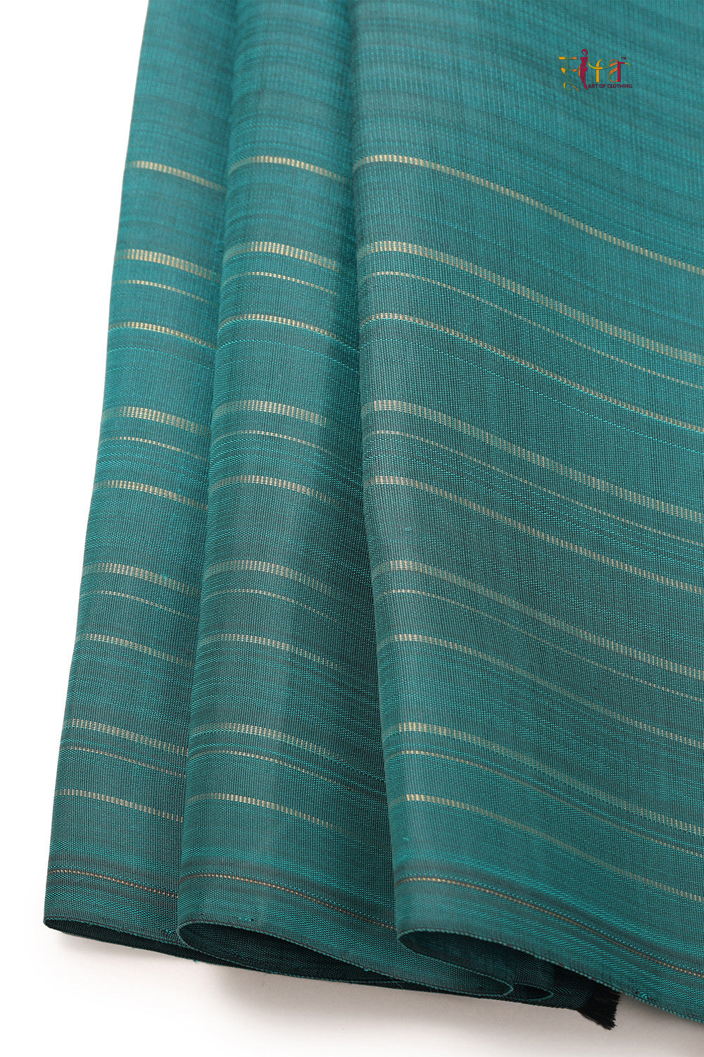 Handloom Pine Green Handloom Kanchipattu Saree