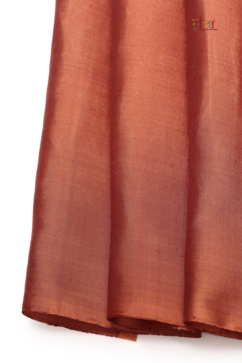 Sienna Brown with Zari Motifs Pure silk saree