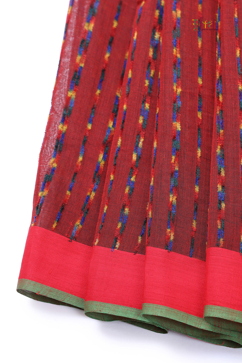 Traditional Maroon Handloom Cotton Kanchi Saree