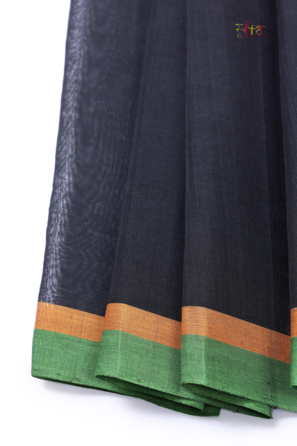 Black Handloom Kanchi Cotton Saree