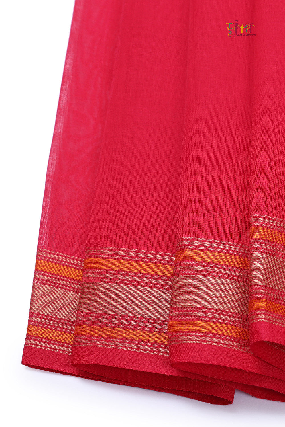 Magenta Handloom Kanchi Saree With Stripes