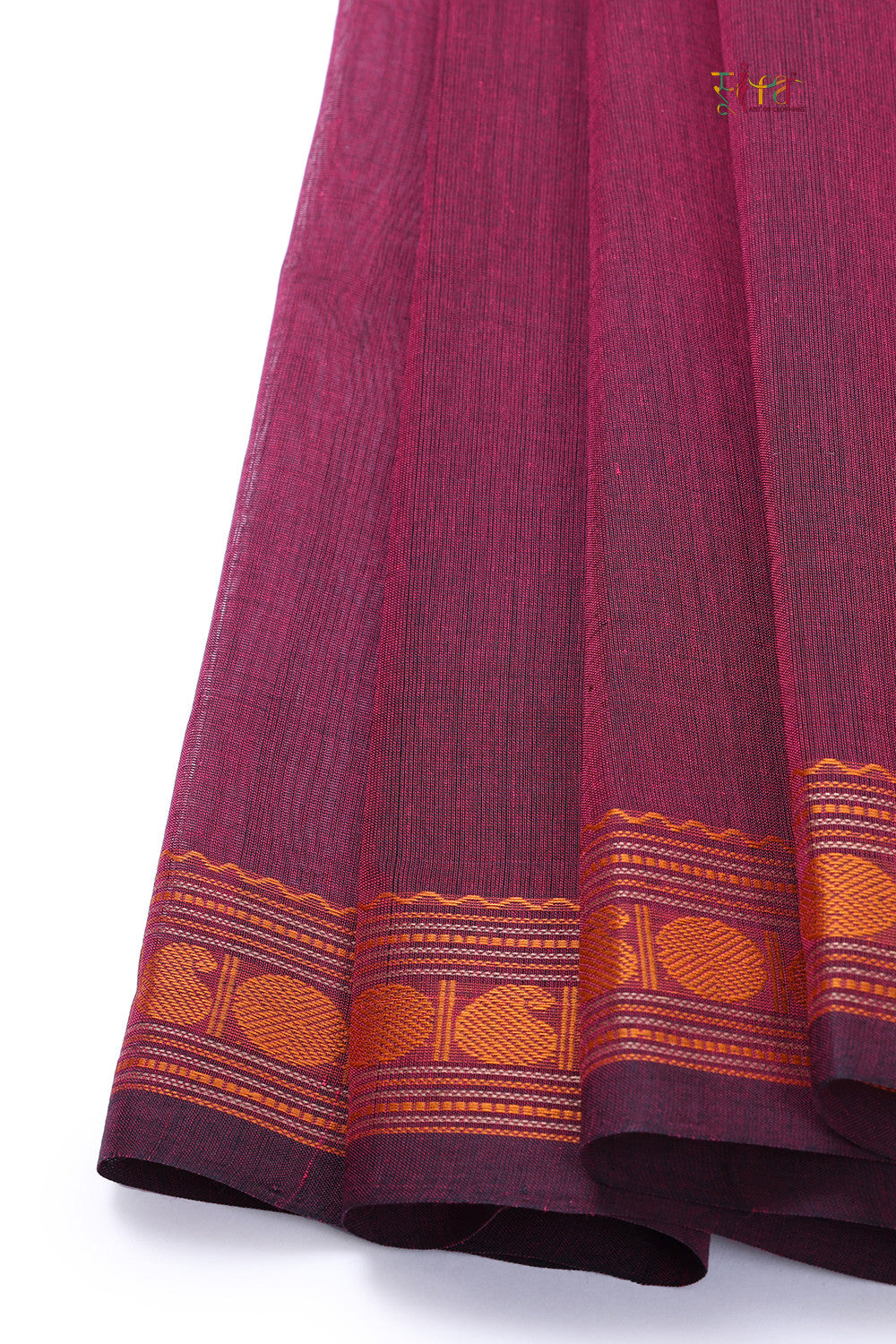 Red And Wine Handloom Kanchi Cotton Saree