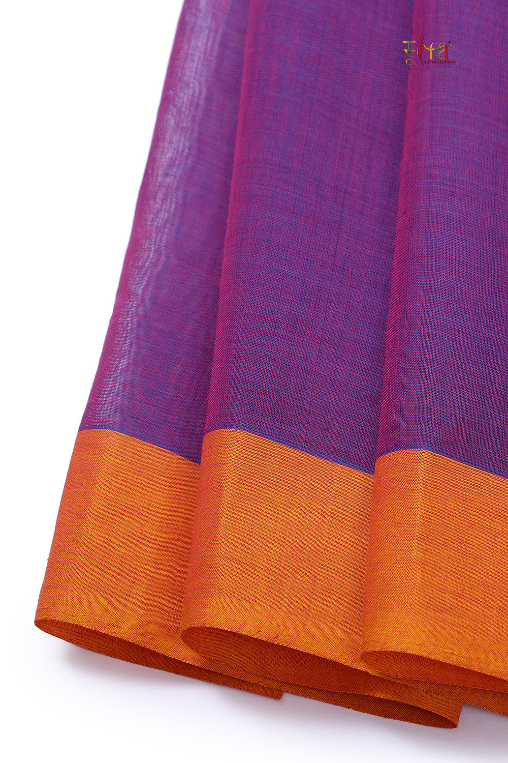 Handloom Purple Pure Cotton Kanchi Cotton Saree