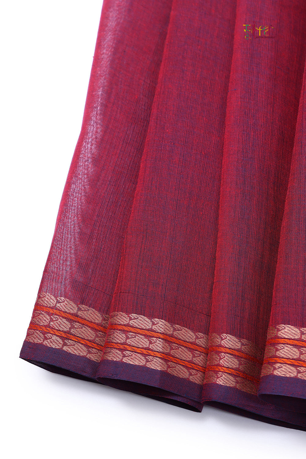 Red & Maroon Handloom Kanchi Cotton Saree