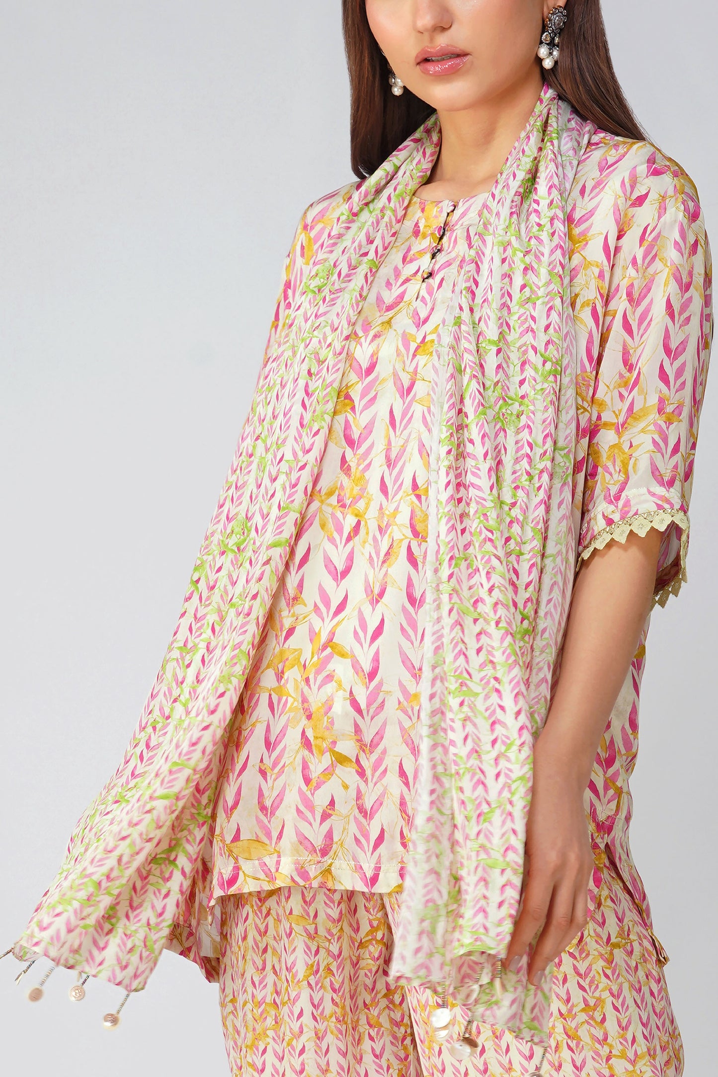 Pink Leaf Devyani Mehrotra Spring Co-ord Set