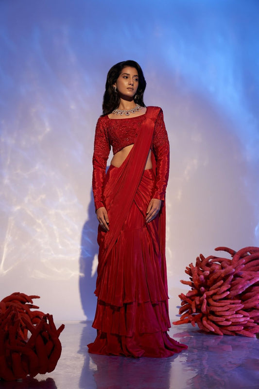 Ruby Reef Drape Saree