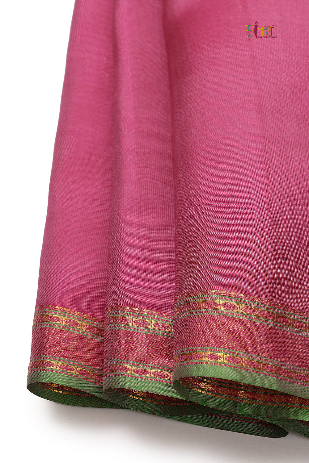 Handloom Duo-Tone Green Pure Silk Saree