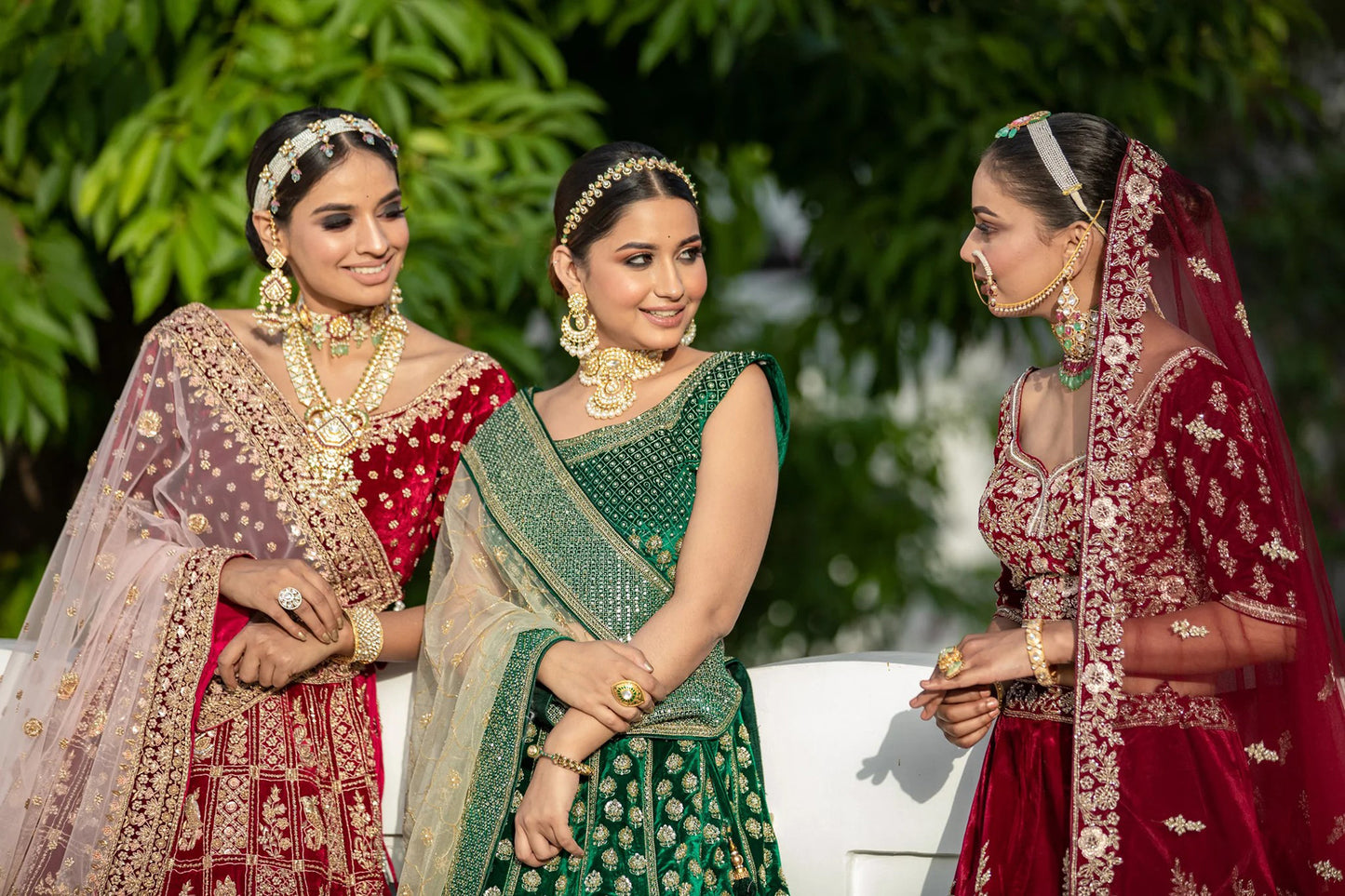 Maroon Elephant Motif Lehenga