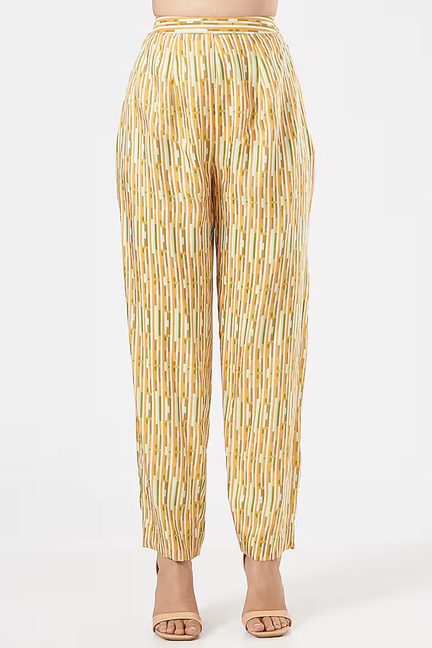 Mint Green & Yellow Limited Edition Designer Pant Set