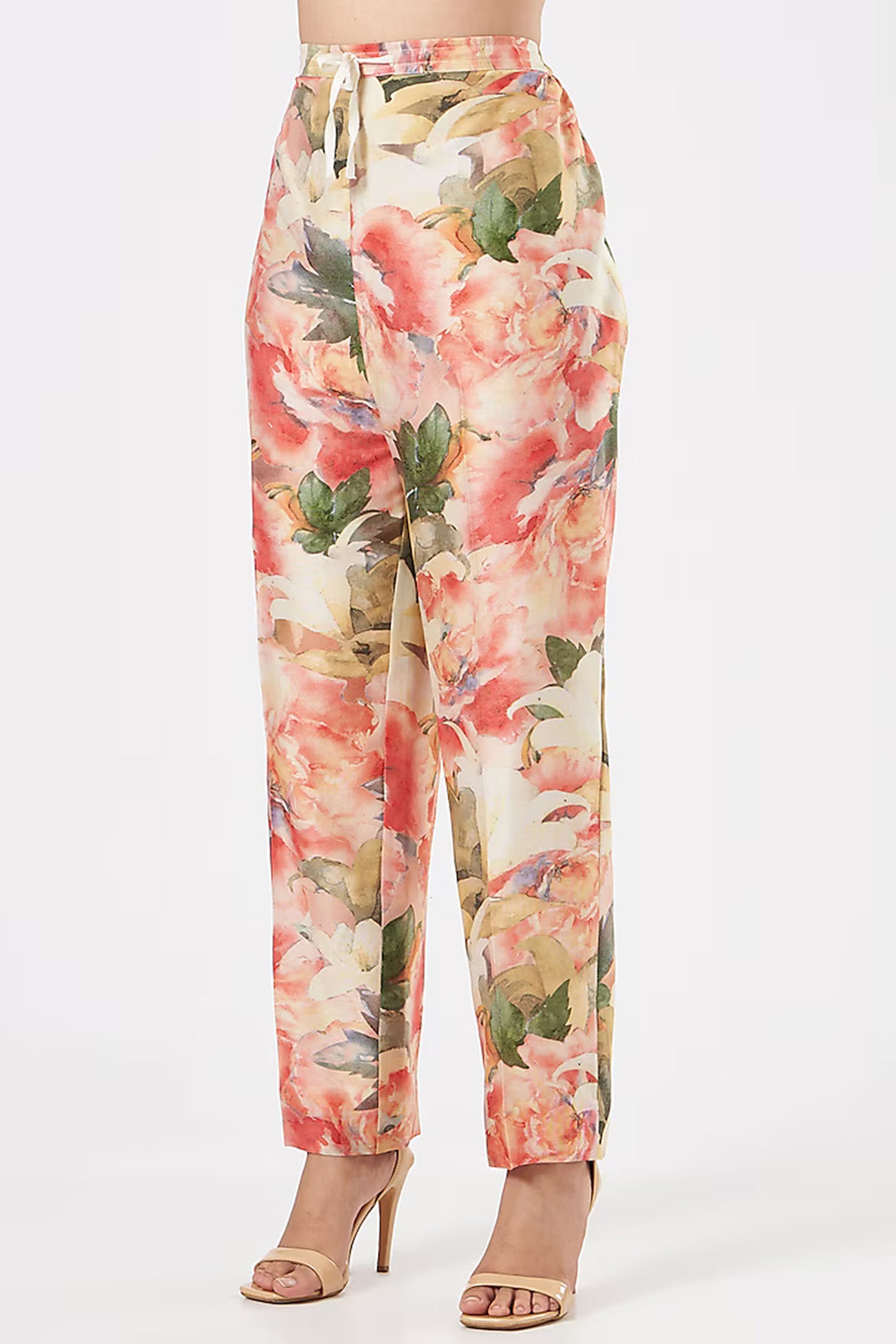 Multi Coloured Georgette Floral Printed Limited Edition Designer Pant Set