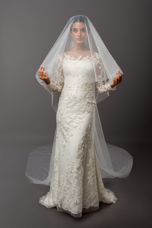 Jewel - Ivory Exquisite Lean Lace wedding Dress