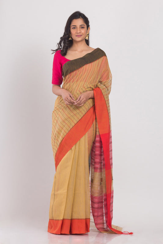 Beige Handloom Saree