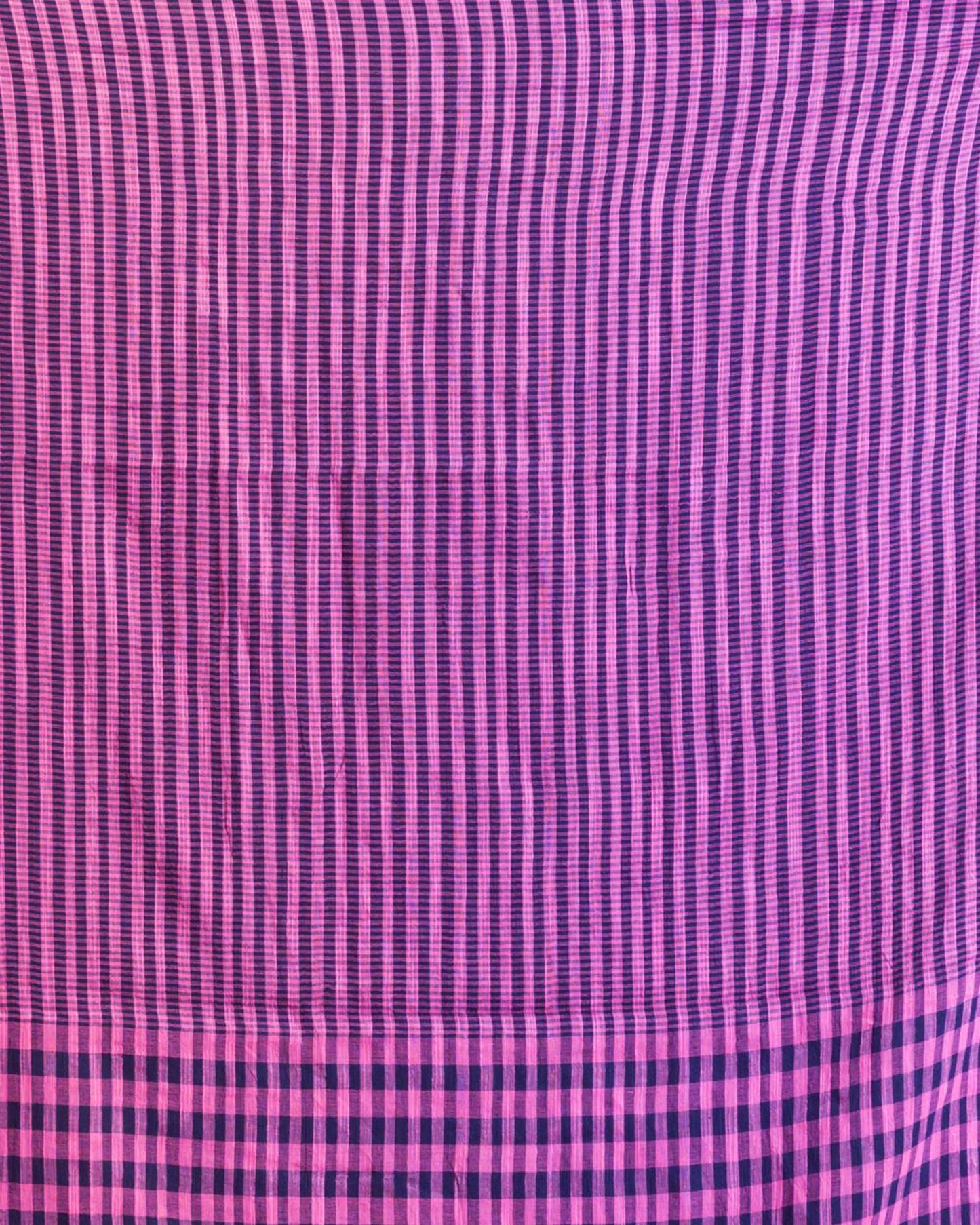 Pink Handwoven Cotton Saree