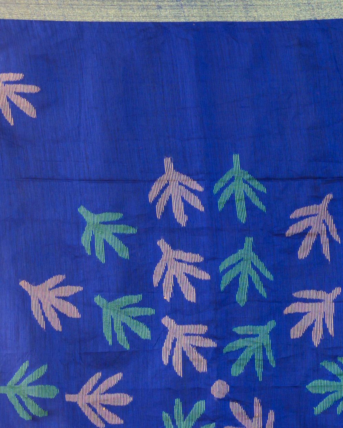 Azure Blue Handwoven Jamdani Saree