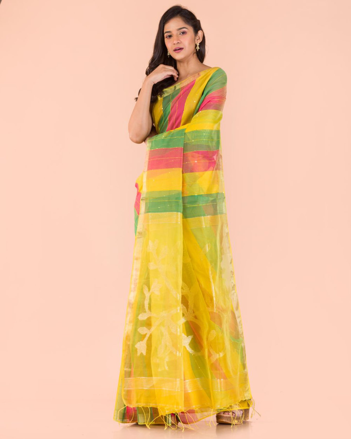 Multicolor Handwoven Cotton Saree